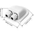 thumbnail image 2 of 2PCS Roof Passthrough IP68 Waterproof Solar Cable Gland Weatherproof Double Cable Entry Box, Caravan and Boat ABS Cable Passthrough, White, 2 of 5