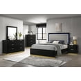 thumbnail image 2 of Caraway 5-piece Queen Bedroom Set with LED Headboard Black and Grey, 2 of 6