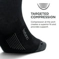 thumbnail image 2 of Feetures Merino 10 Cushion Crew Sock- Wool Sock for Women & Men, Hiking & Running, Targeted Compression (1 Pair) M, Old Charcoal, 2 of 6