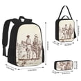 thumbnail image 2 of Balery Two Cowboys Riding Horses In The Desert Mochila Escolar 3 en 1 para Niños - Mochila Resistente con Lonchera Térmica y Estuche - Mochila Escolar para Niños y Niñas, 2 of 7