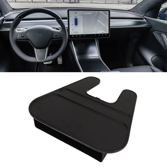 Car Steering Wheel Desk,Steering Wheel Table Tray Multifunctional Car Gaps Filler Organizer Replacement For Model 3 Y