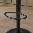 thumbnail image 3 of Art Leon Bar Stools Set of 2, PU Leather Swivel Steel Legs,Black&Brown, 3 of 7