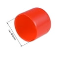 thumbnail image 3 of Cubierta de tapa redonda de goma, protector de rosca de vinilo, rojo 32mm, 3 of 3