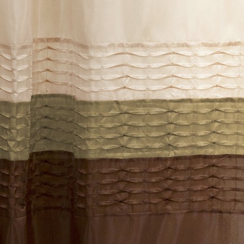 Lush Decor Mia Shower Curtain Green Brown Walmart Com