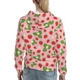 thumbnail image 7 of Salouo Strawberries Pattern Hoodie Sweatshirts for Women, Autumn Pullover Hoodie Workout Sweat Women's Long Sleeve Preppy Sweatshirts-Small, 7 of 7