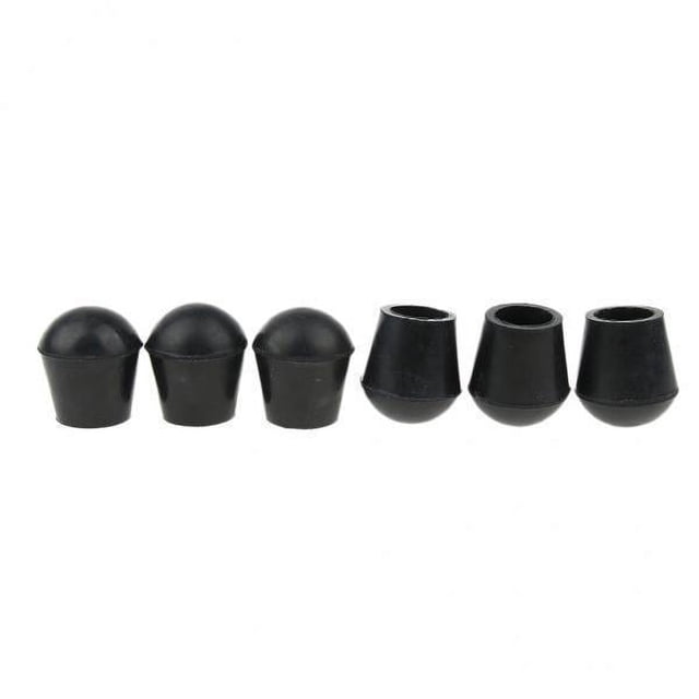 Puntas de goma Strade Fareast Limited para bastones muletas silla 7/8 pulgadas negro 6 piezas