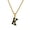 Black Letter K, variant on Initial Necklaces for Women and Men White Black Gold Plated Letter S Stainless Steel Name Alphabet K Pendant Dainty Personalized Statement Simple Jewelry Black Letter K