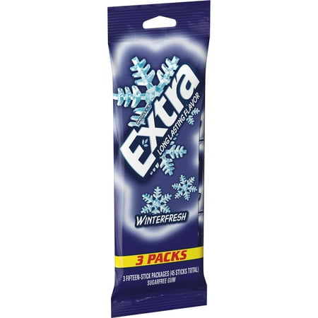 Extra Winterfresh Sugarfree Gum, multipack (3 packs total)