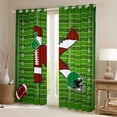 thumbnail image 2 of Homewish Cartoon Monogrammed K Blackout Curtains Set of 2 (52x84 Each), Green Brown Football Rugby Window Curtains, Teens Kids Boys Girls Curtains and Drapes, Curtains Blackout Home Decor, 2 of 6