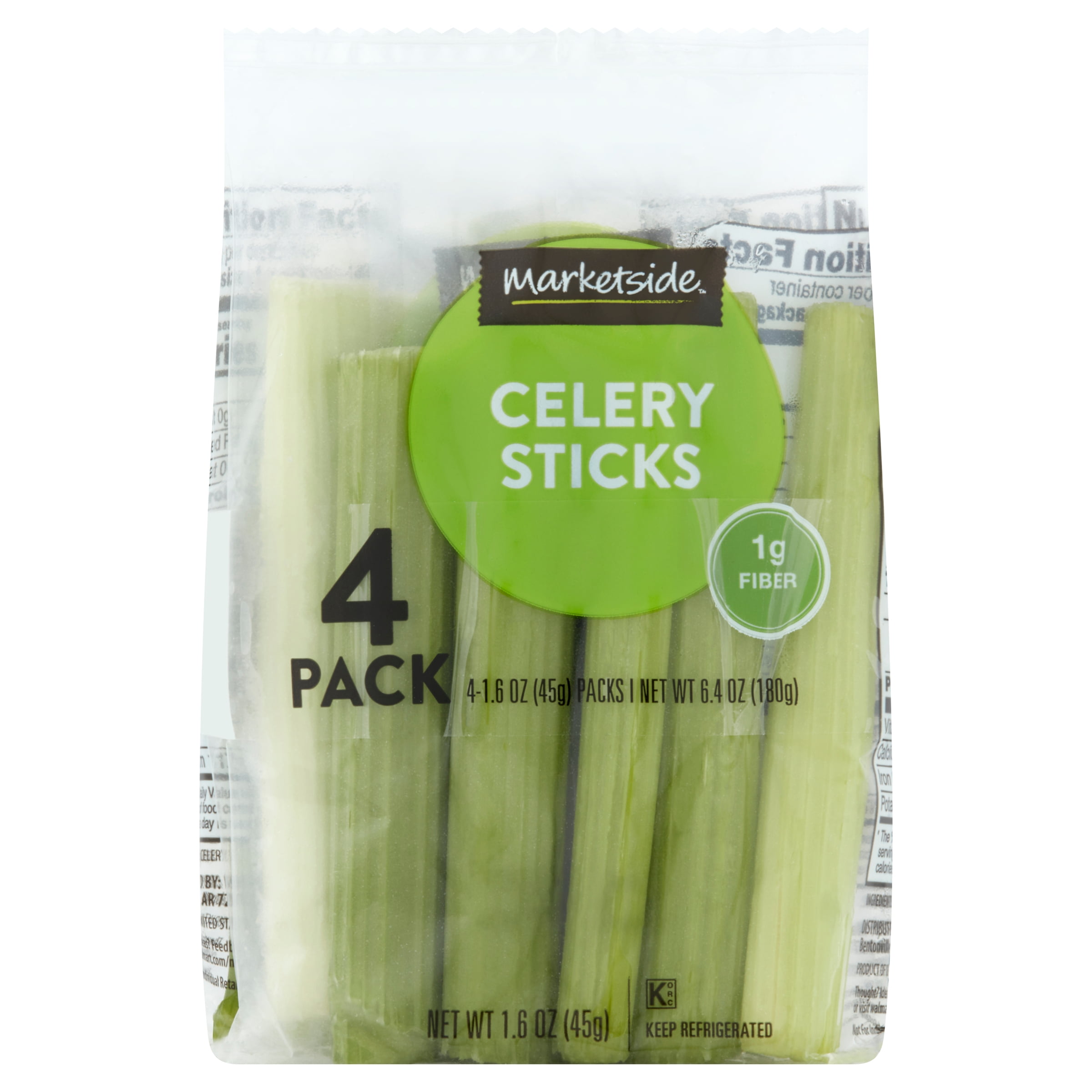 Marketside Fresh Celery Sticks, 1.6 oz, 4 Pack