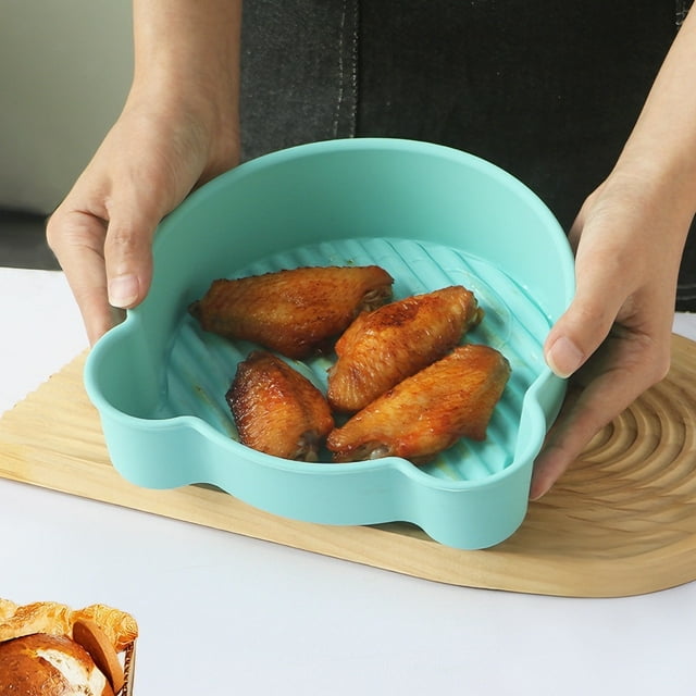 Wooowa Plateau de Cuisson en Silicone (7.28x6.89x1.77 Po) - Résistant à la Chaleur, Micro-Ondes, Friteuse à Air Chaud