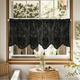 thumbnail image 4 of JingChun Triangle Valance Curtains for Living Room,Rod Pocket Farmhouse Window Valance, Trim Tassel Voile Sheer Curtain Valance for Bedroom Bathroom Cafe, 4 of 8
