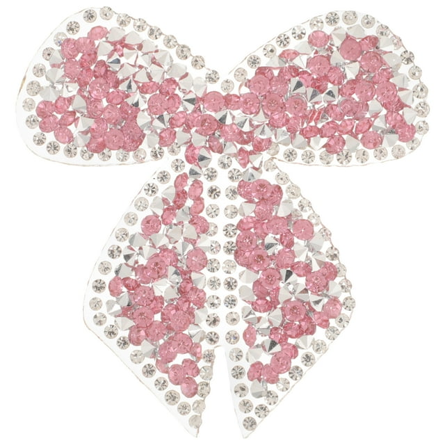 Rhinestone Applique Patch Decorative Sewing Bowknot Patch Bowknot Iron On Patch Clothing Decor