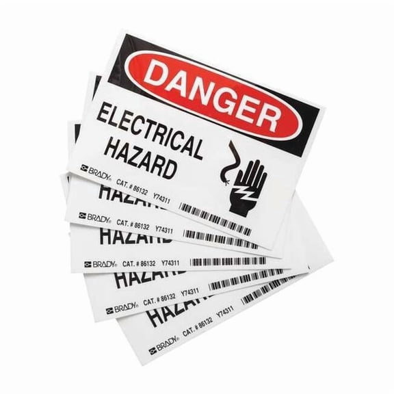 Brady Label,3 1/2 inx5 in,Polyester,PK5 86132