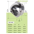 thumbnail image 2 of Cubierta de ventilación de pared Moonjor 304 de acero inoxidable, 10 cm, 2 of 7