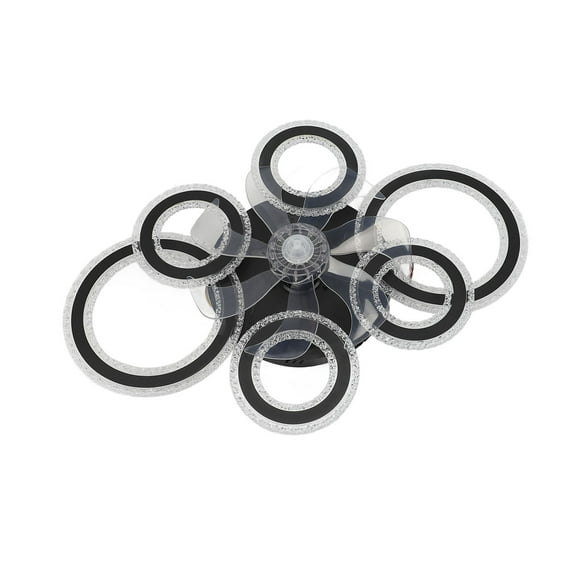 Ceiling Fan Light, Nordic Flush Mount Ceiling Fan Light Modern for Dining Room Black