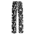 thumbnail image 2 of Olyvenn Women's Elastic High Waist Trendy Floral Printed Short Pants Summer Lightweight Wide Leg Flowy Soft Comfy Plus Size Trousers Multicolor 4-6, 2 of 6