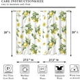 thumbnail image 4 of Lemon Fruit Small Kitchen Curtains Green Yellow Leaf Summer Window Treatment Tropical Cafe Short Window Curtains for Bathroom Dining Laundry Room Floral Flower Treatment Drapes 27.5x39 inch, 4 of 6