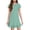 #A01-Mint Green, variant on Abcomgle Girl's Summer Casual Dress Casual A-Line Short Sleeve Tshirt Dresses Solid Basic Ruffle Hem Swing Skirt with Pockets for 4-14t Kids