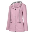 thumbnail image 3 of Baberdicy Manteau Imperméable de Protection Solaire pour Femme, Manteau de Pluie de Randonnée pour Sports de Plein Air, Coquille Imperméable et anti-UV, Manteau de Randonnée de Plein Air, Coupe-Vent anti-UV Rouge Melon D\'eau 3TG, 3 of 3