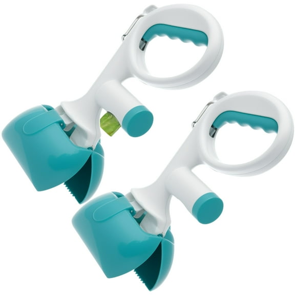 2 Pcs Portable Pet Pooper Scooper for Dogs and Cats Foldable Dog Poop Scooper for Grass with Long Handle High Strength Material and Professional Ergonomic Design Foldable Dog Poop Waste Pick Up Rake