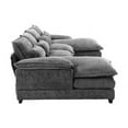 thumbnail image 5 of U-Shaped Sectional Sofa Couch Set, Modern Large Chenille Upholstered 4 Seater Sofa with Double Chaise and Padded Cushions, Modular Sectional Sofa Extra Wide Chaise Lounge for Living Room, Gray, 5 of 7