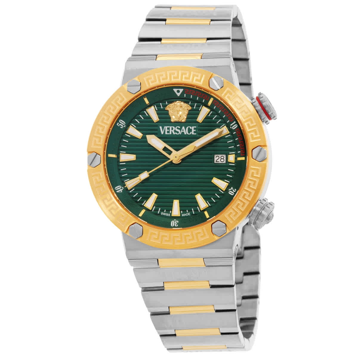Versace Greca Logo Diver Quartz Black Dial Men's Watch VE8G00224