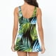 thumbnail image 3 of Gibobby Trajes de Natación para Mujer Nuevo traje de baño dividido con estampado tankini conservador de Europa y América(Verde,XL), 3 of 5