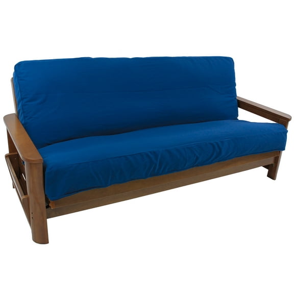 Blazing Needles Solid Twill 8 to 9-inch Full Futon Cover - Royal Blue