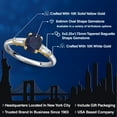 thumbnail image 2 of Gem Stone King 10K Two Tone Gold Blue Sapphire and Lab Grown Diamond Engagement Ring for Women | 2.10 Cttw | Oval 8X6MM | Gemstone September Birthstone | Size 8, 2 of 6