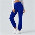 thumbnail image 7 of BRELIL Women's High Waisted Jogger Pants with Pockets Solid Casual Active Long Lounge Pants Athletic Workout Fall Winter Comfort Trousers, Blue M, 7 of 7