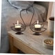 thumbnail image 1 of Candelabro de hierro con forma de cisne yuxing Soporte de metal para velas color negro, 1 of 5