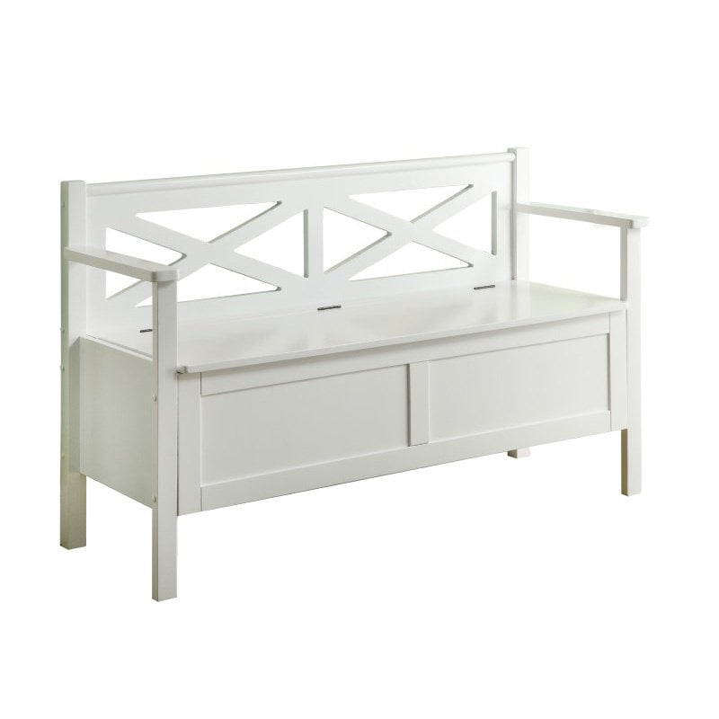 Monarch Bench 50 L Cappuccino Solid Wood With Storage Walmart Com