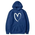 thumbnail image 4 of Fanxing Valentines Hoodie for Women Trendy Love Heart Graphic Sweatshirts Oversized Loose Casual Gift Pullover with Pockets Blue XL, 4 of 4