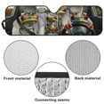 thumbnail image 6 of Jeiento Funny Frogs Front Windshield Sunshade Fit for Jeep Wrangler JL/JLU 2018-2024 & Jeep Gladiator JT 2020-2024 Foldable Window Shade Sun Visor Protector Blocks UV Rays, 6 of 6