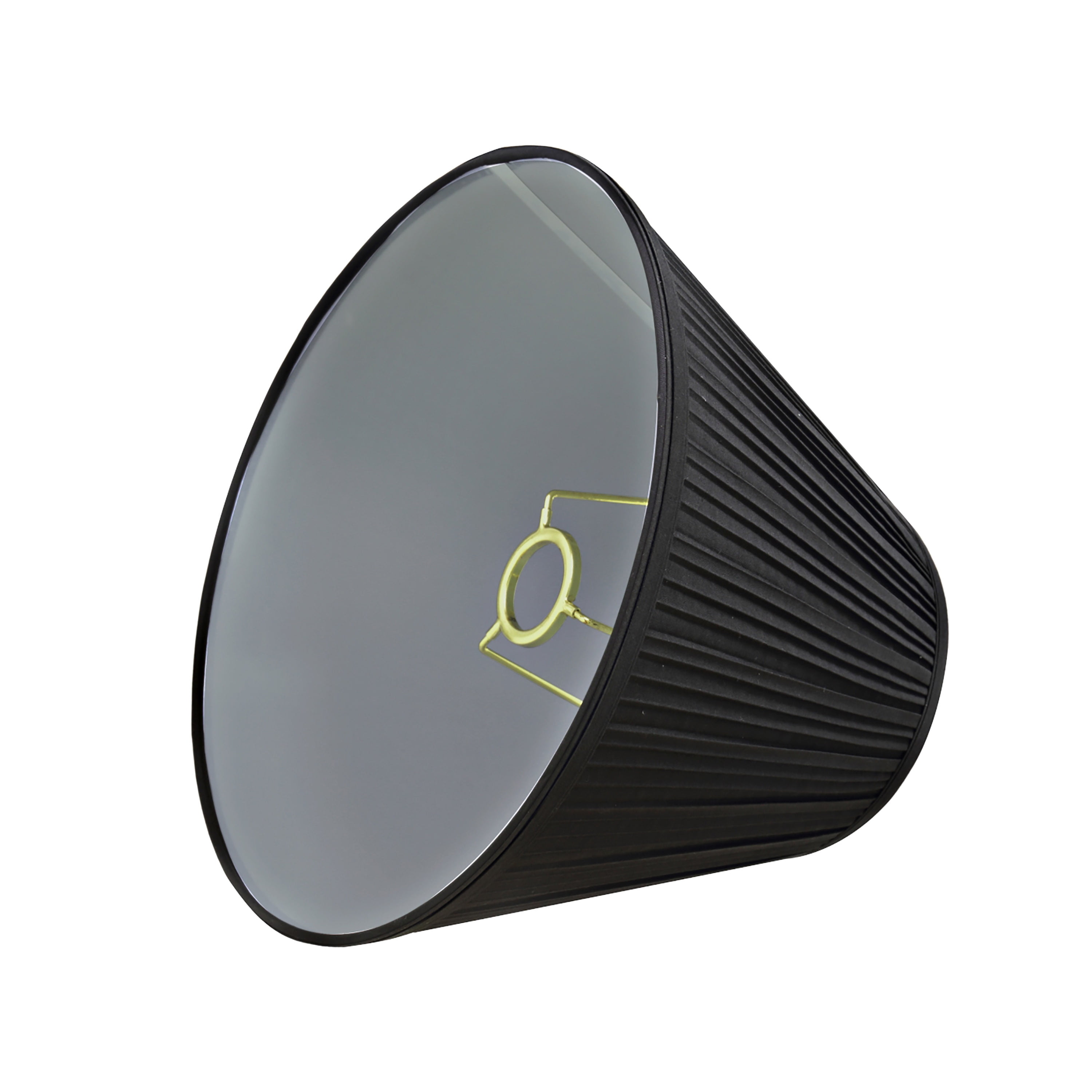 Aspen Creative 59127 Transitional Pleated Empire Shape UNO Construction Lamp Shade in Black, 12" wide (6" x 12" x 9")
