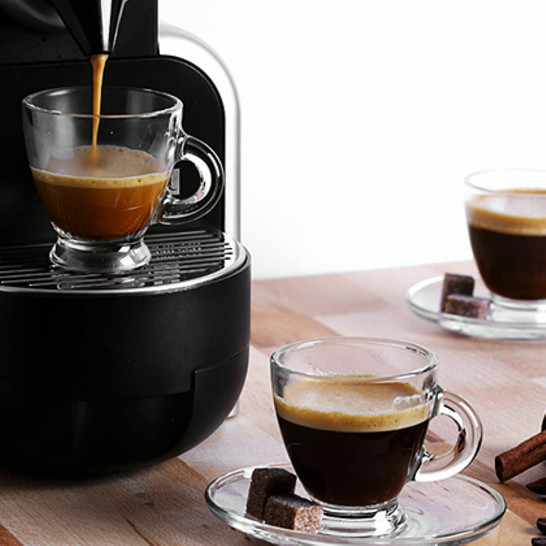 Nespresso Coffee Glass Cup & Saucers Set Espresso Cappuccino Set