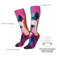 thumbnail image 4 of Goofa Watercolor White Horse Pattern Adult Stockings, Color-Block Knee High Socks, Comfortable and Breathable, Soft and Stretchable, Sports, and Decoration, 4 of 6