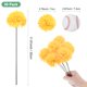 thumbnail image 3 of Uxcell Flores de Bola de Crisantemo Artificial, Ramos de Seda de Hortensia Falsos para el Hogar/Boda Amarillo 30 Pack, 3 of 7