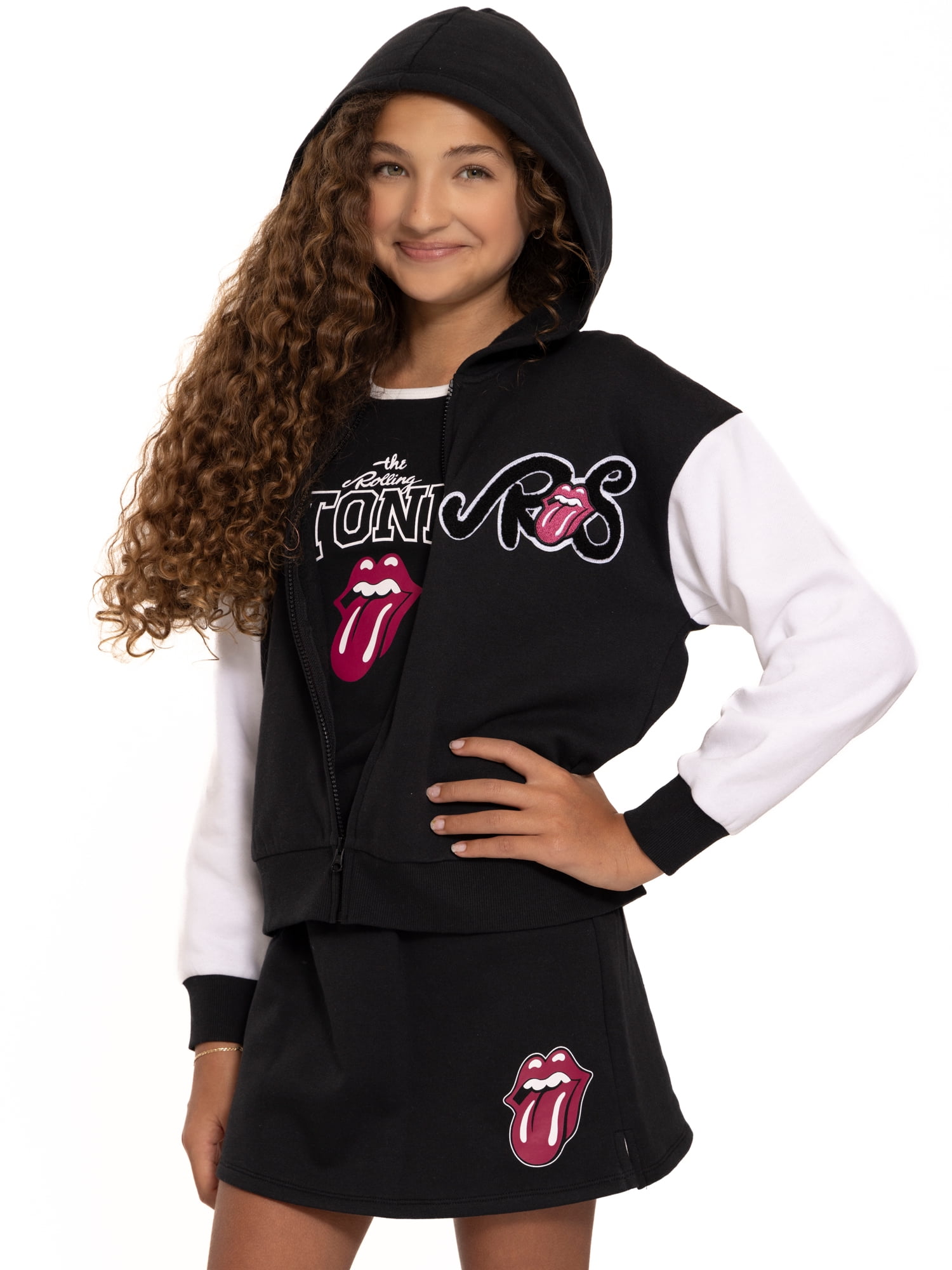 Rolling Stones Girls Fleece Skort, Sizes 4-16