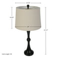 thumbnail image 2 of Lavish Home Set of 2 Table Lamps with USB Charging Ports (Black), 2 of 8