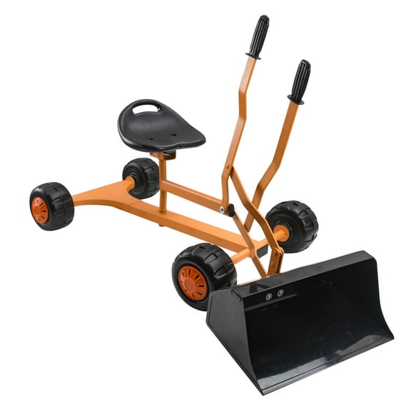 WonkaWoo Digger 360° Seat Metal Excavator Bulldozer Ride-on Toy, US Patented Design