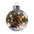 thumbnail image 2 of Christmas Dog Snow Ornaments,Collection Crystal Glass Ornament, Vivid 3D Animal Christmas Decoration, Clear Plastic Xmas Balls, Luxury Winter Tree Decor Sparkling Star Accents,Holiday Ornaments, 2 of 6