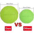 thumbnail image 2 of Frisbee para perros, paquete de 2, platillos voladores flotantes de caucho natural de 7 pulgadas para perros, tanto para tierra como para agua (verde + morado), 2 of 4