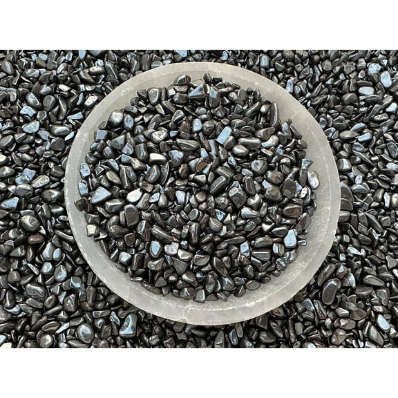 WHOLESALE Natural Semi Tumbled Hematite Gemstone Chips ( 2 oz / 0.125 lb )