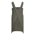 thumbnail image 5 of iHPH7 Aprons for Women with Pockets, Cotton Linen Apron for Women, Cross Back Apron Pinafore Dress, Gardening Apron, Green 1 4XL, 5 of 7
