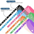 thumbnail image 4 of ASKITO 6 Pack Binder Pockets with 11 Holes & Snap Closure, Expandable Plastic Envelope Folders for 2/3/4 Ring Binders,  High-Capacity Storage for A4 Documents, Homework & Office Supplies, 4 of 9