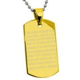 thumbnail image 3 of Tioneer Stainless Steel Lord's Prayer Hebrew Translated Engraved Dog Tag Pendant, 3 of 4