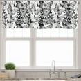 thumbnail image 3 of Ambesonne Black and White Valance & Curtain, Butterfly Motif, 55"x30", Black White, 3 of 6