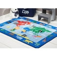 thumbnail image 5 of Eric Carle Elementary World Map Kids Area Rug Blue/Red, 6'6"x9'5" Rectangle, 5 of 10